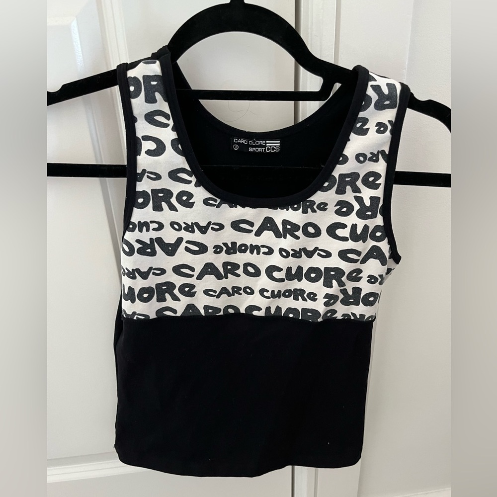 Caro Cuore Sport CCS Black White Tank Top
